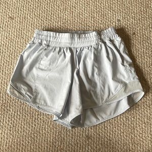 Lululemon, baby blue 2.5” hotty hot shorts, size 4